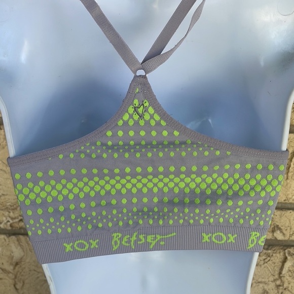 Betsy Johnson neon, yellow, and gray workout Top Tanks Size Med - Picture 7 of 10